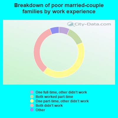 Breakdown of poor married-couple families by work experience
